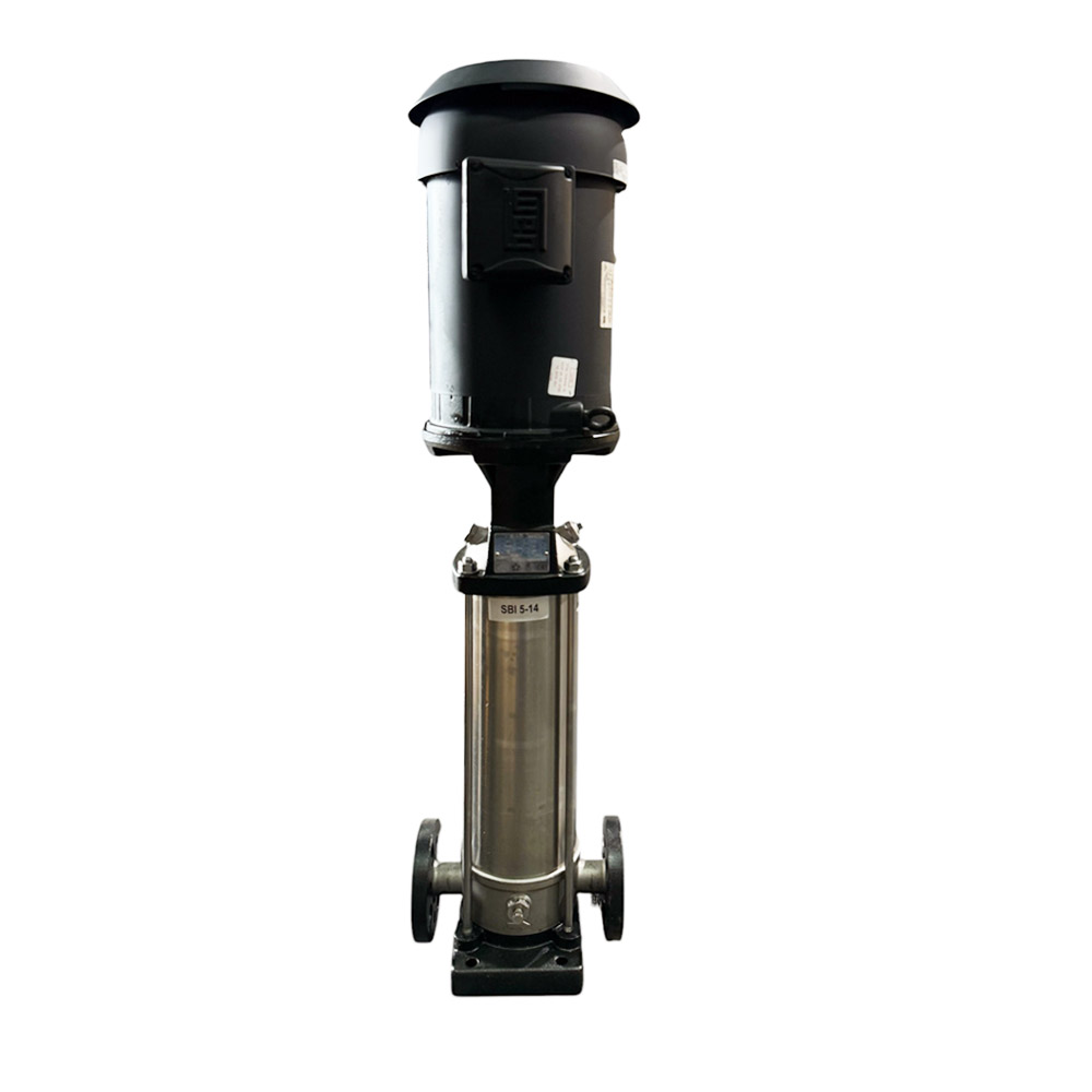 GPTCO Vertical Multistage Centrifugal Pump, 5HP, 2640GPH, 1PHASE, Model SBI 5-14, SS304 - NEMA